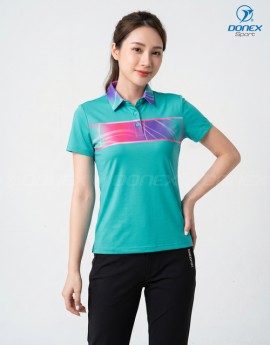 Áo thể thao nữ AC-3858-19-01 Xanh ngọc phối trắng